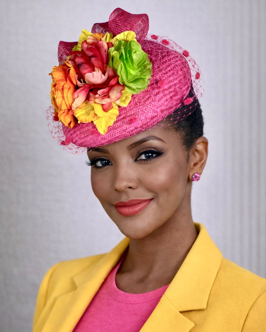 Ready to Wear - Pink Straw Button