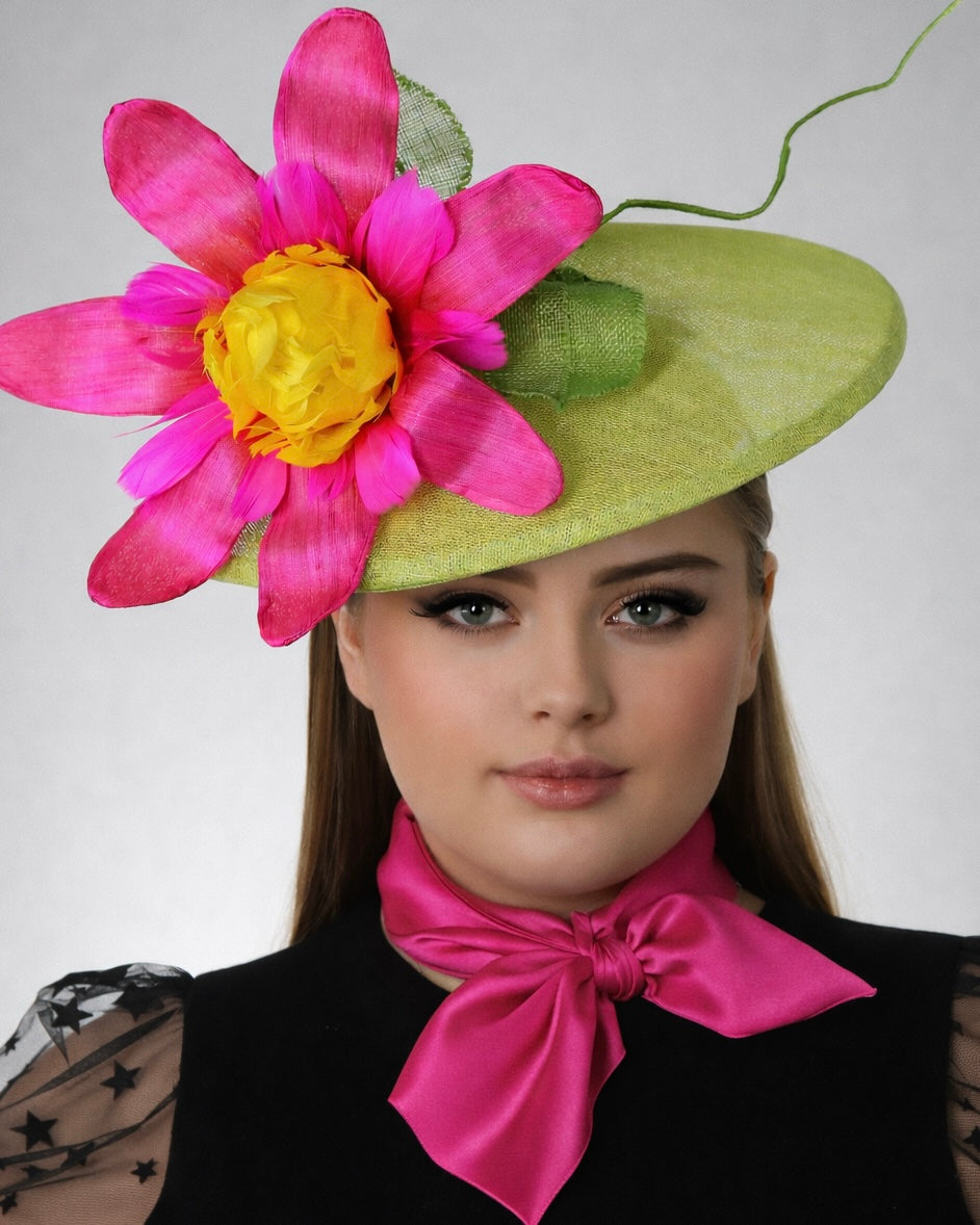 Ready to Wear - Lime Conical Hat