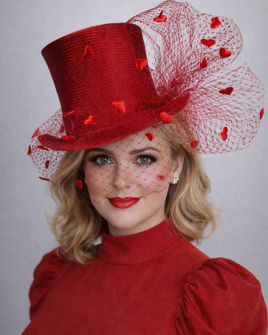 Ready to Wear - Red Heart Top Hat
