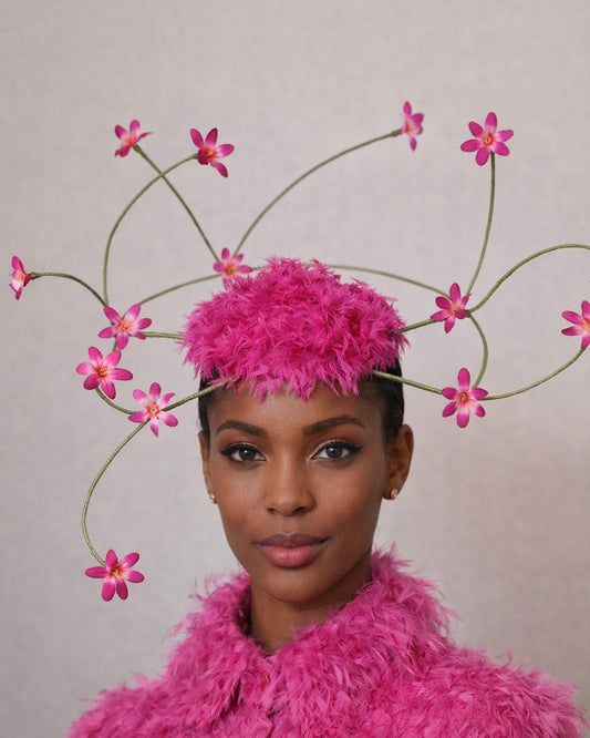 Ready to Wear - Pink Sculptured Headpiece
