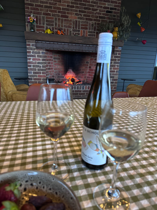 Drinks around the open fire at the end of a full day of blocking!