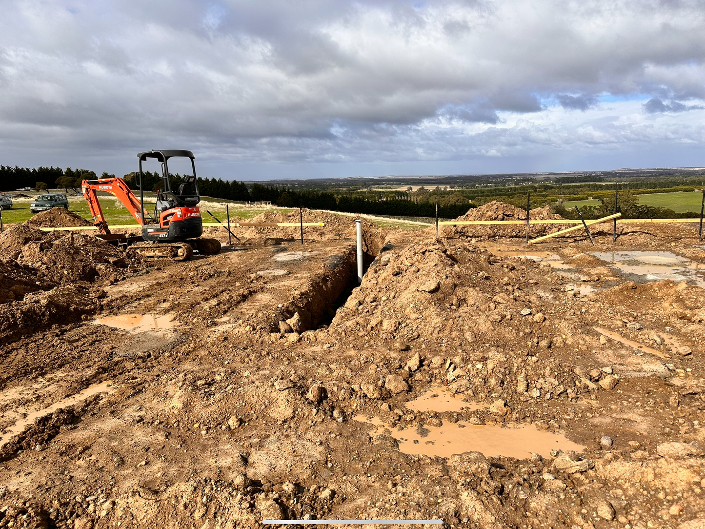 May 2023 - plumbers lay all ground pipes and concreting begins!