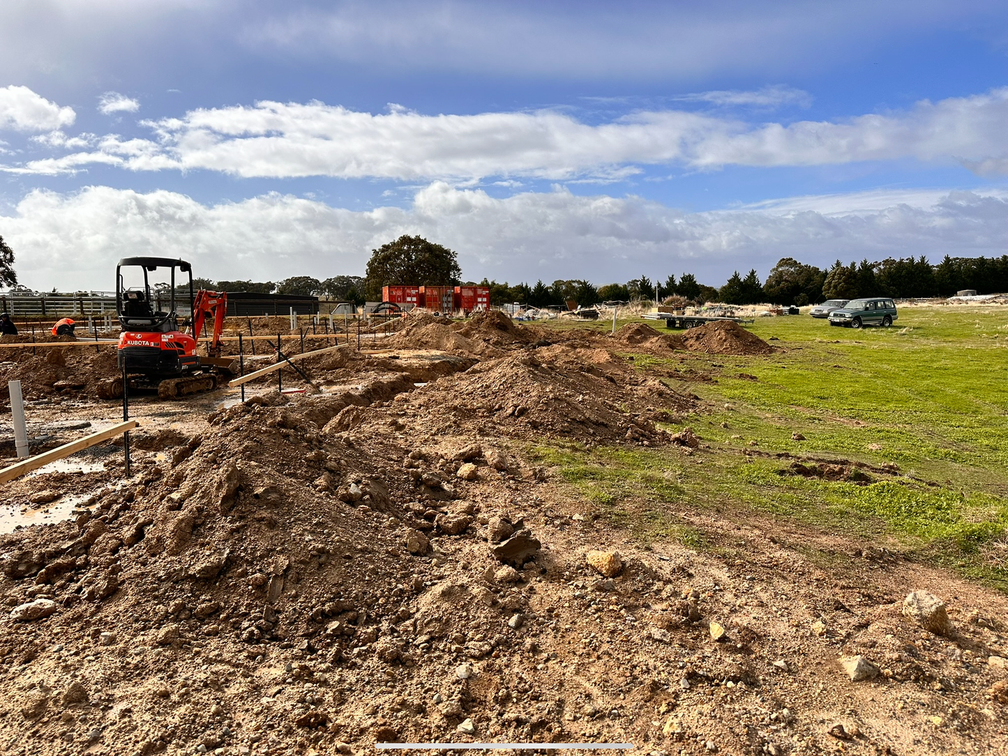 May 2023 - plumbers lay all ground pipes and concreting begins!